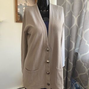 The Cashmere Collection At BLOOMINGDALE'S Grey Wool Cashmere Cardigan Size M